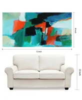 Empire Art Direct Color Splash Frameless Free Floating Tempered Art Glass Abstract Wall Art by Ead Art Coop, 72" x 36" x 0.2"