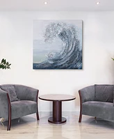 Empire Art Direct Crystal Wave Textured Metallic Hand Painted Wall Art by Martin Edwards, 36" x 36" x 1.5"
