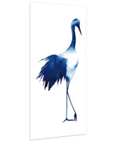 Empire Art Direct Ink Drop Crane 1 2 Frameless Free Floating Tempered Glass Panel Graphic Wall Art, 48" x 24" x 0.2"