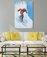 Empire Art Direct Skiing Mixed Media Iron Hand Painted Dimensional Wall Art, 48" x 32" x 2.6"