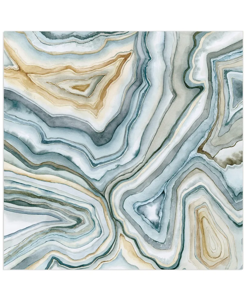 Empire Art Direct Agate Abstract I Frameless Free Floating Tempered Art Glass Abstract Wall Art by Ead Art Coop, 38" x 38" x 0.2"