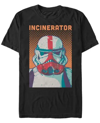 Fifth Sun Star Wars The Mandalorian Incinerator Trooper Comic Portrait Short Sleeve Men's T-shirt