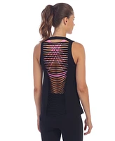 American Fitness Couture Get Shredded Laser Cut Open Back Tank