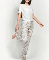 Mood Pajamas Ultra Soft Floral Short Sleeve Pajama Set