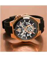Bulova Men's Automatic Black Silicone Strap Watch 46mm 98A177