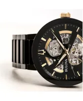 Bulova Men's Futuro Black Stainless Steel Bracelet Watch 42mm
