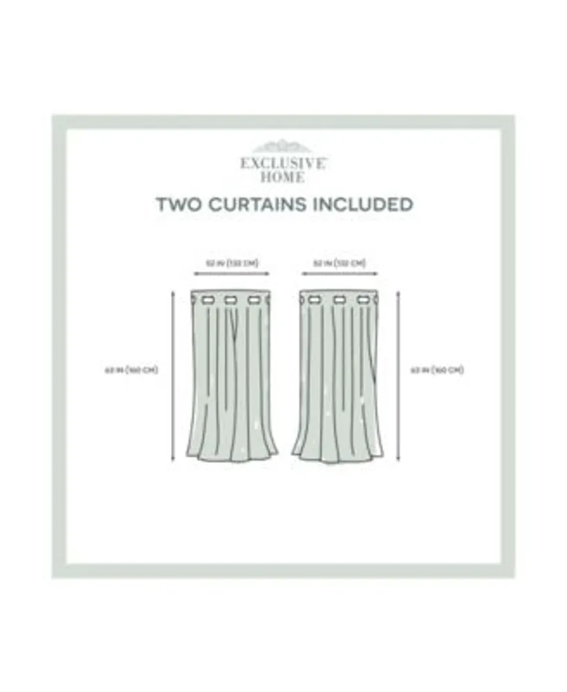Exclusive Home Curtains Academy Total Blackout Grommet Top Curtain Panel Pair