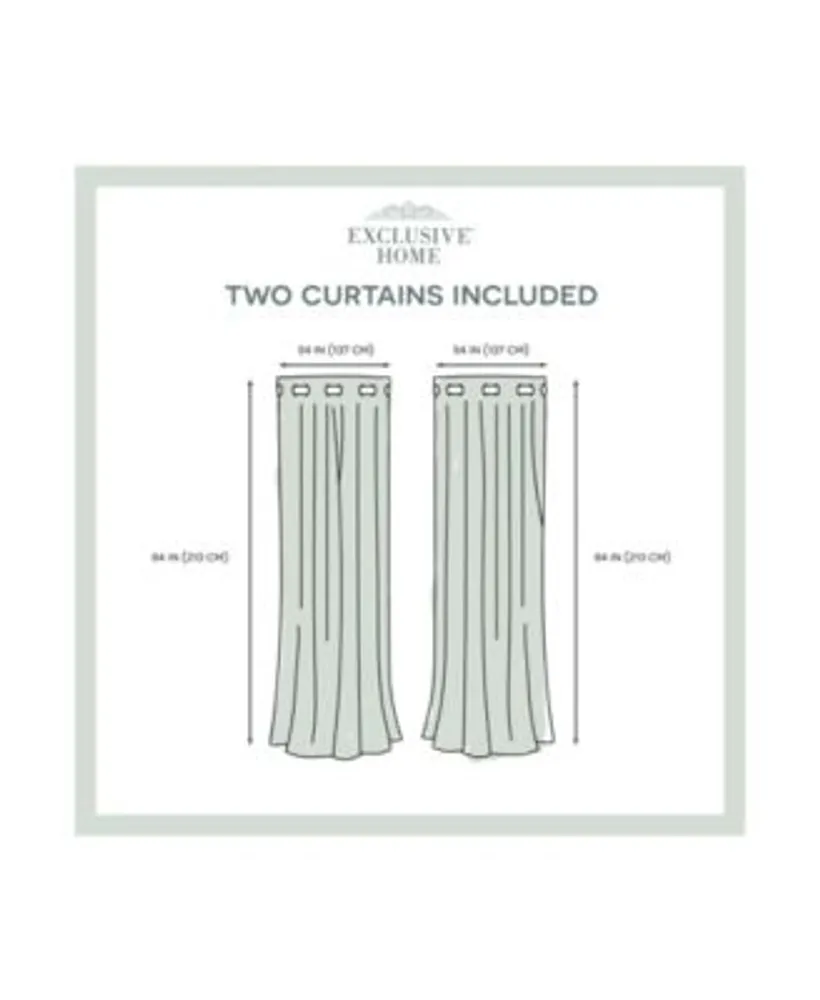 Exclusive Home Curtains Indoor Outdoor Solid Cabana Grommet Top Curtain Panel Pair