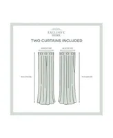 Exclusive Home Curtains Indoor Outdoor Solid Cabana Grommet Top Curtain Panel Pair