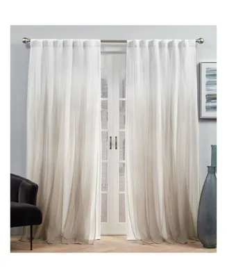 Exclusive Home Curtains Crescendo Lined Blackout Hidden Tab Top Curtain Panel Pair, 54" x 96", Set of 2