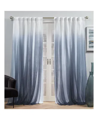 Exclusive Home Curtains Crescendo Lined Blackout Hidden Tab Top Curtain Panel Pair, 54" x 96", Set of 2