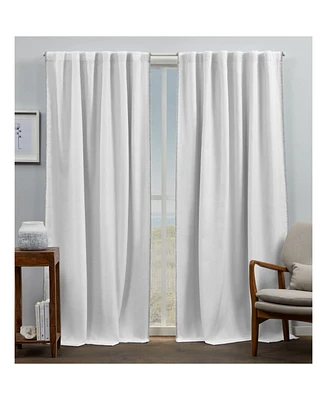 Exclusive Home Curtains Marabel Lined Blackout Hidden Tab Top Curtain Panel Pair, 54" x 96", Set of 2