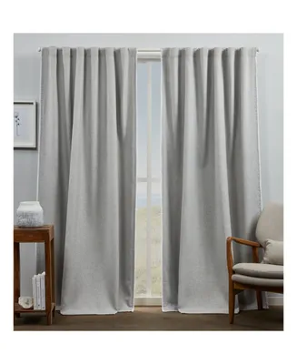 Exclusive Home Curtains Marabel Lined Blackout Hidden Tab Top Curtain Panel Pair, 54" x 96", Set of 2