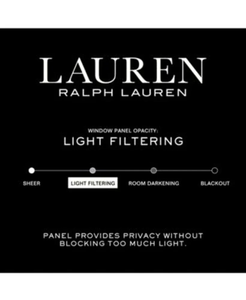 Lauren Ralph Lauren Vienna Light Filtering Back Tab Rod Pocket Curtain Panels