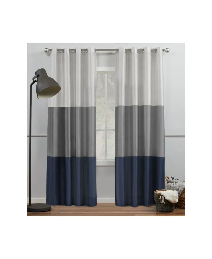 Exclusive Home Curtains Chateau Striped Grommet Top Curtain Panel Pair