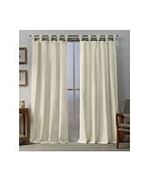 Exclusive Home Curtains Loha Linen Braided Tab Top Curtain Panel Pair