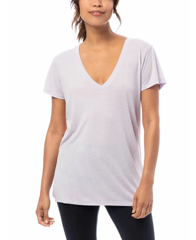 Women's Twist-Front Jersey Cap-Sleeve Tee