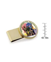 Men's American Coin Treasures Defenders of Freedom Colorized Jfk Half Dollar Stainless Steel Coin Money Clip