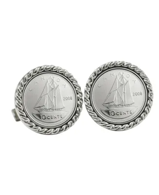 American Coin Treasures Canada Ship Coin Cuff Links