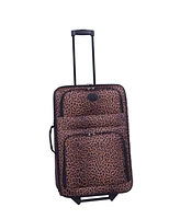 American Flyer Animal Print 5 Piece Spinner Luggage Set