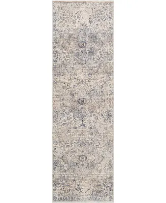 Closeout! Livabliss Palazzo Pzl-2304 Navy 3'3" x 10' Runner Area Rug