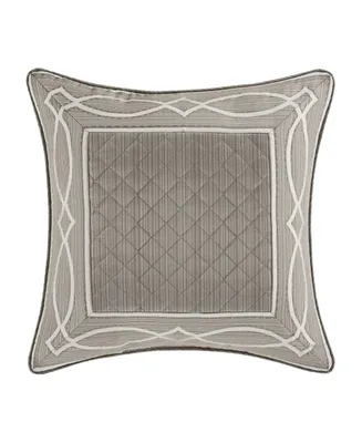 J Queen New York Deco Decorative Pillow, 20" x 20" - Silver