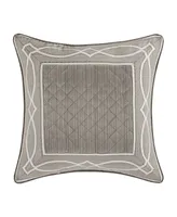 J Queen New York Deco Decorative Pillow, 20" x 20" - Silver