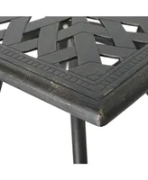 Noble House Austin Outdoor Cast Square Dining Table