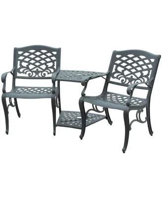 Noble House Pittman Outdoor Cast 2 Seater Set