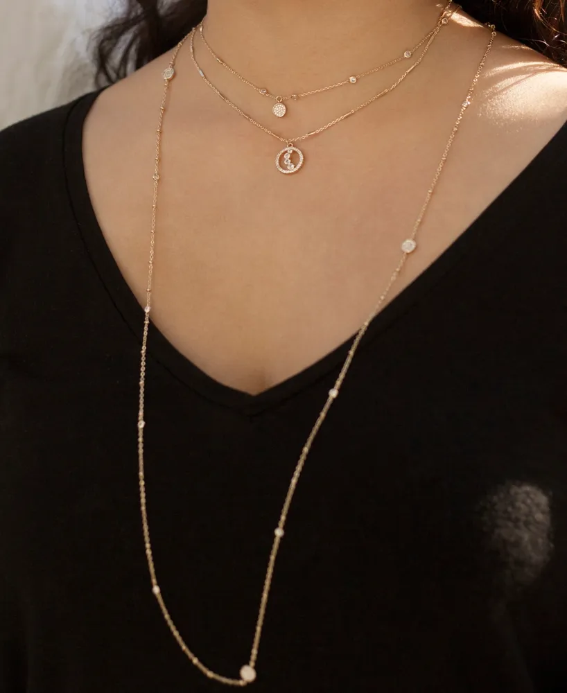 Ettika Triple Layered Crystal Detailed Women's Necklace