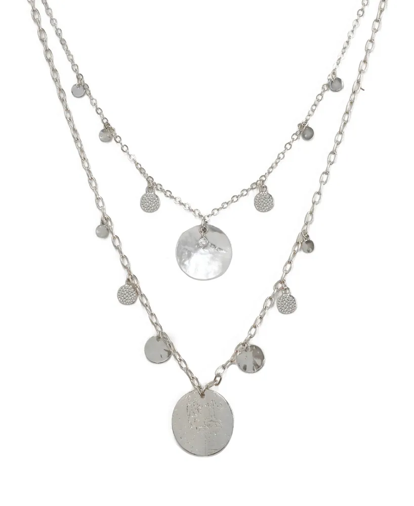 Ettika Pacific Princess Layered Shell Disc Women's Necklace Set