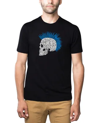 La Pop Art Men's Premium Word T-Shirt - Punk Mohawk