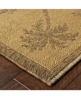 Oriental Weavers Lanai LAN03 Tan 7'3" x 10'6" Outdoor Area Rug