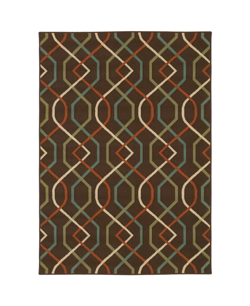 Jhb Design Negril NEG10 Brown 7'10" x 10'10" Outdoor Area Rug