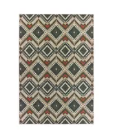 Oriental Weavers Latitude 002X3 Gray 7'10" x 10' Outdoor Area Rug