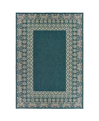 Oriental Weavers Latitude 1503B Blue 7'10" x 10' Outdoor Area Rug