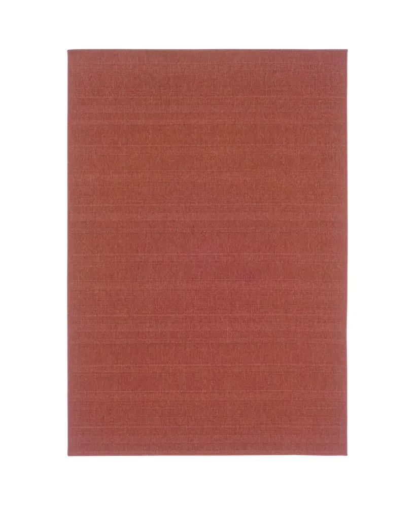 Jhb Design Veranda VER05 Red 3'7" x 5'6" Outdoor Area Rug