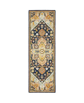 Jhb Design Garden GAR08 Navy 2'6" x 8' Runner Rug