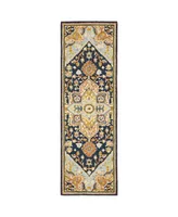 Jhb Design Garden GAR08 Navy 2'6" x 8' Runner Rug