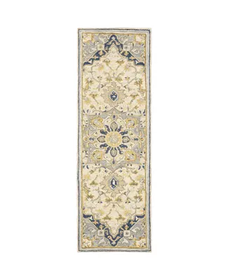 Jhb Design Garden GAR02 Blue 2'6" x 8' Runner Rug