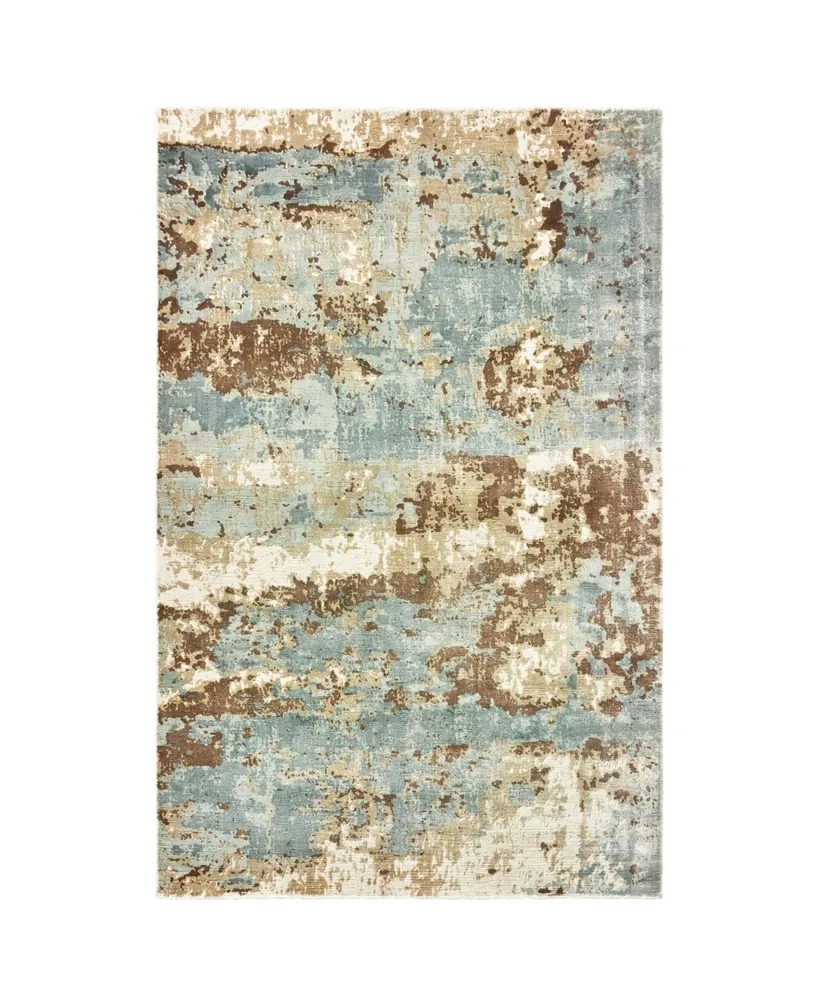 Jhb Design Creation CRE01 Blue 8' x 10' Area Rug