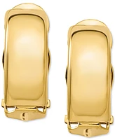 Polished Half Hoop Clip-On Earrings in 14k Gold