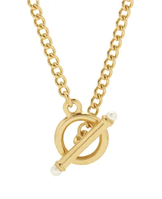 brook & york Stella Imitation Pearl Toggle Chain Necklace