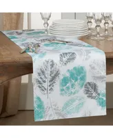 Saro Lifestyle Leaf Print Runner