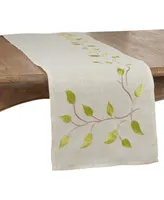 Saro Lifestyle Embroidered Vine Runner