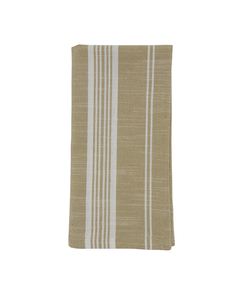 Saro Lifestyle Striped Napkin Set of 4