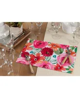 Saro Lifestyle Santa Monica Floral Placemat Set of 4