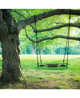 Hey Play Saucer Swing - 40" Diameter Hanging Tree Or Swing Set Outdoor Playground Or Backyard Play Accessory Round Disc With Adjustable Rope