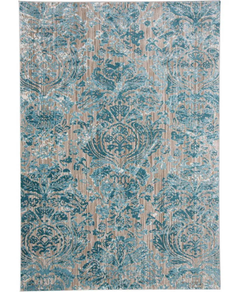 Feizy Keats R3475 Aqua 7'10" x 11'" Area Rug