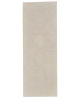 Feizy Prasad R3678 Cream 2'10" x 7'10" Runner Rug